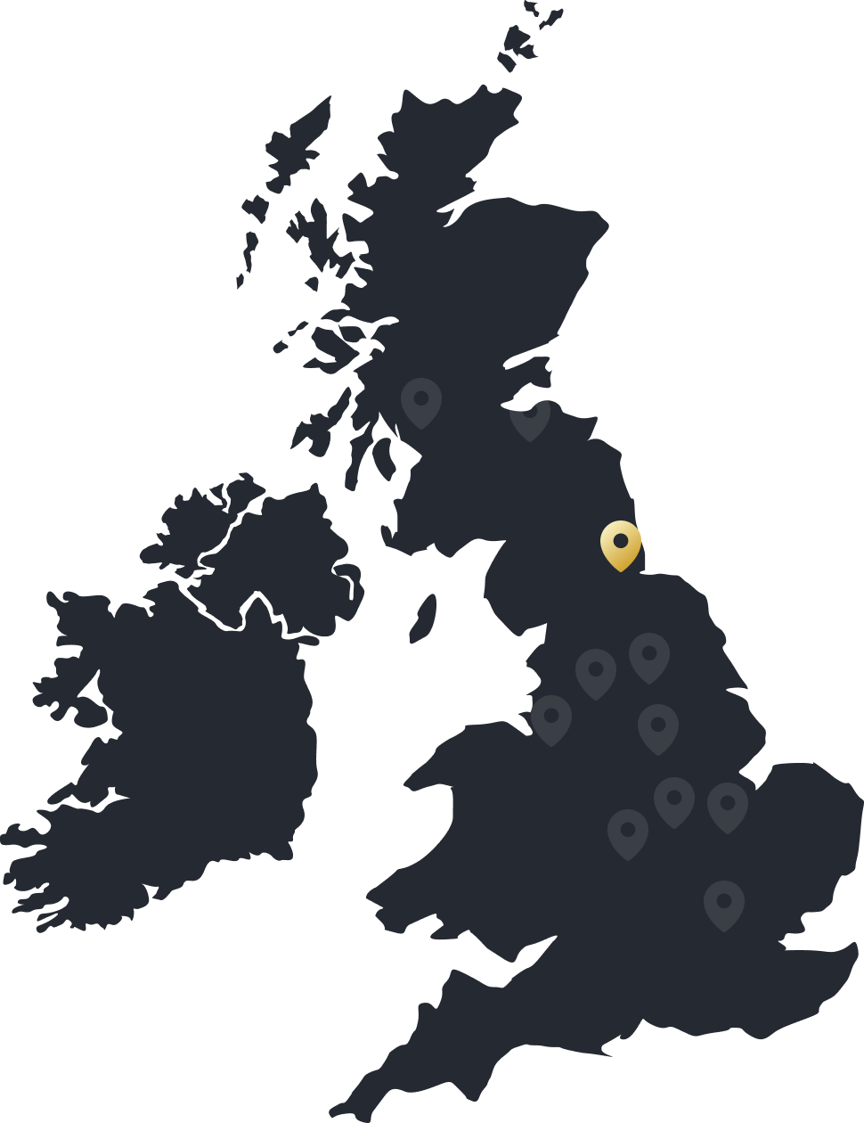 sunderland on uk map