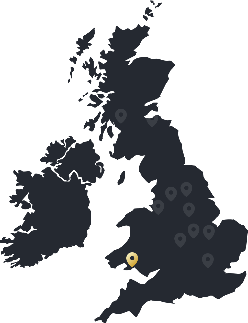 swansea on uk map